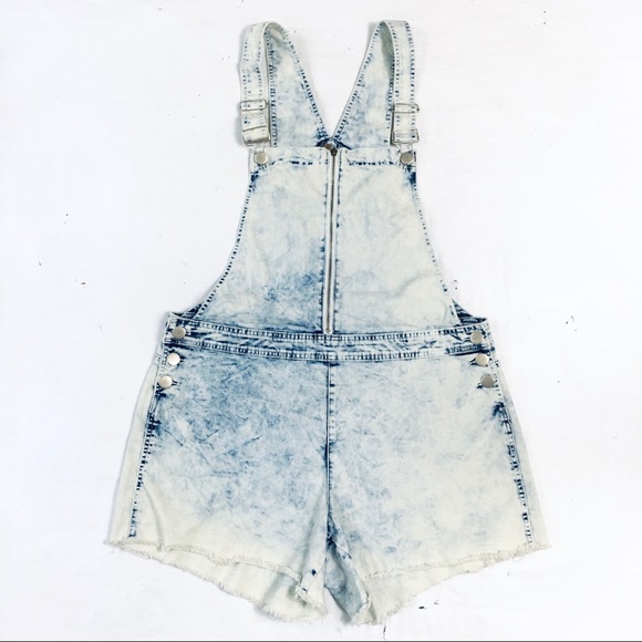 Forever 21 Pants - Forever21 Acid Wash Denim Overall Cutoff Shorts 14